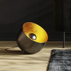 KARE Design Vloerlamp Apollon Smooth Black Ø35cm