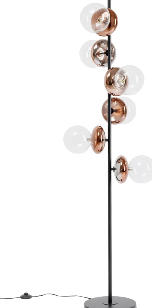 KARE Design Vloerlamp Double Bubble Copper 165cm