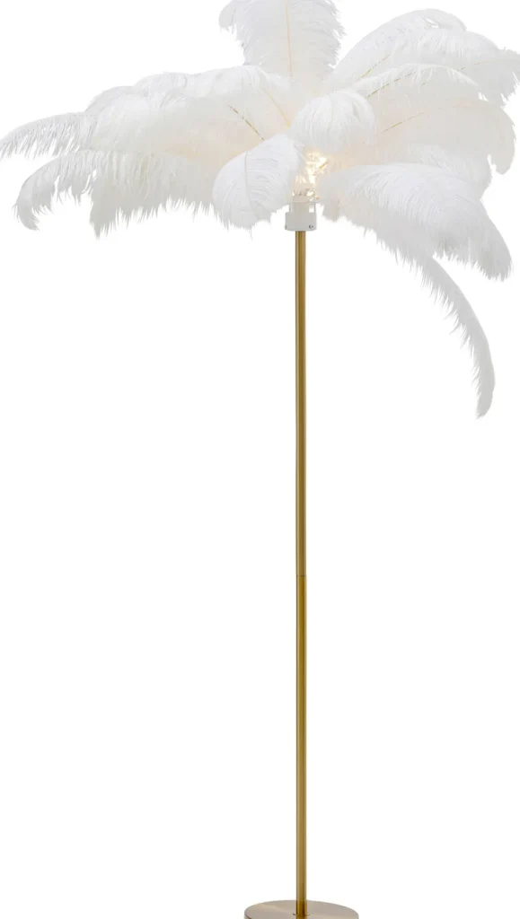 KARE Design Vloerlamp Feather Palm White 165cm