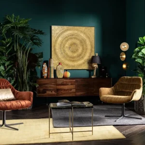 KARE Design Wanddecoratie Art Circle Goud 120x120cm