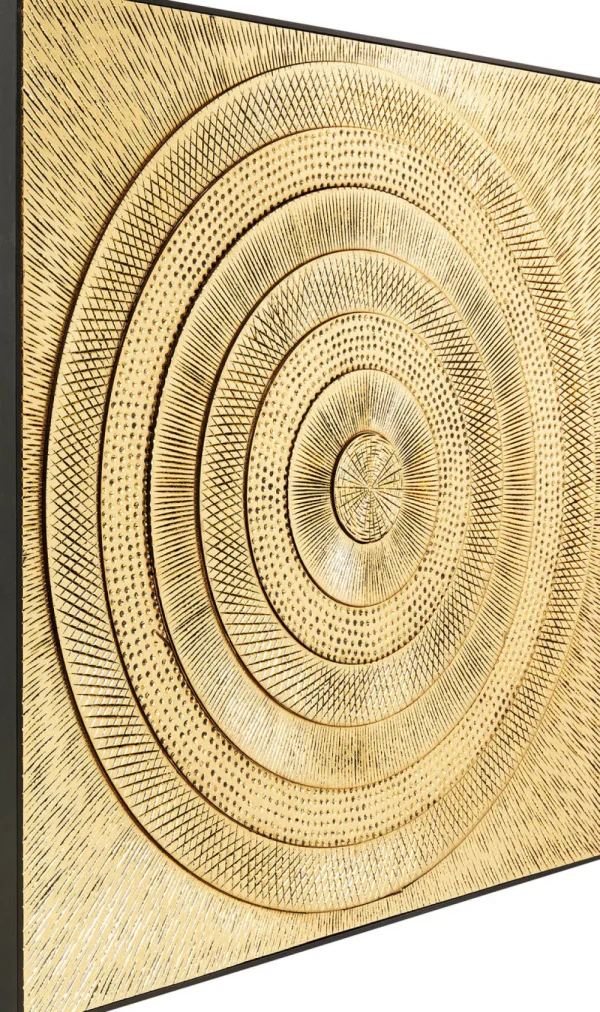 KARE Design Wanddecoratie Art Circle Goud 120x120cm