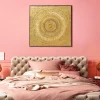 KARE Design Wanddecoratie Art Geometric Circle Goud 120x120cm