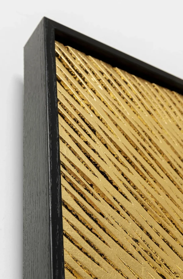 KARE Design Wanddecoratie Art Geometric Circle Goud 120x120cm