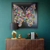 KARE Design Wanddecoratie Farfalla 120x120cm
