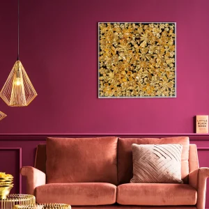 KARE Design Wanddecoratie Gold Flower 60x60cm