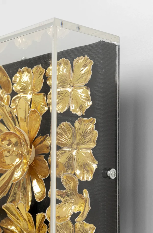 KARE Design Wanddecoratie Gold Flower 80x80cm