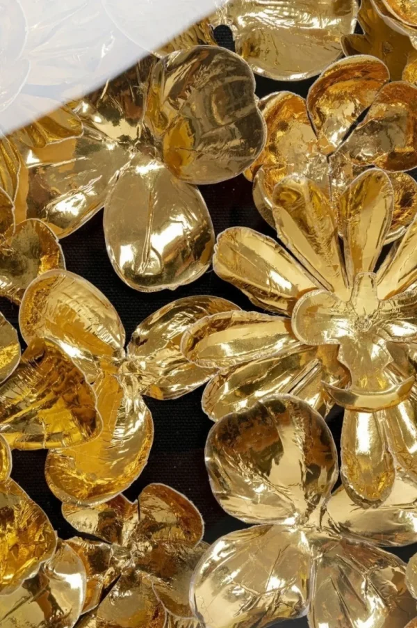 KARE Design Wanddecoratie Gold Flower 60x60cm
