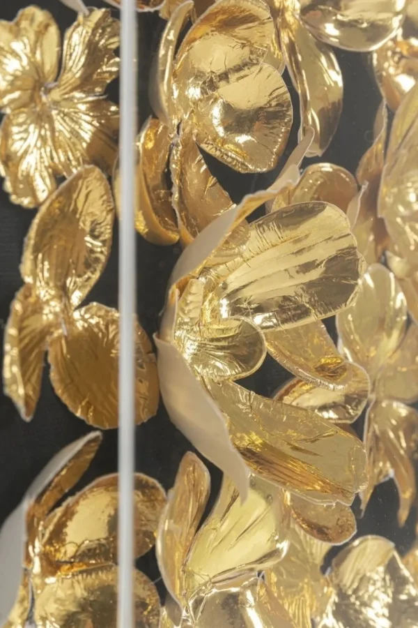 KARE Design Wanddecoratie Gold Flower 60x60cm