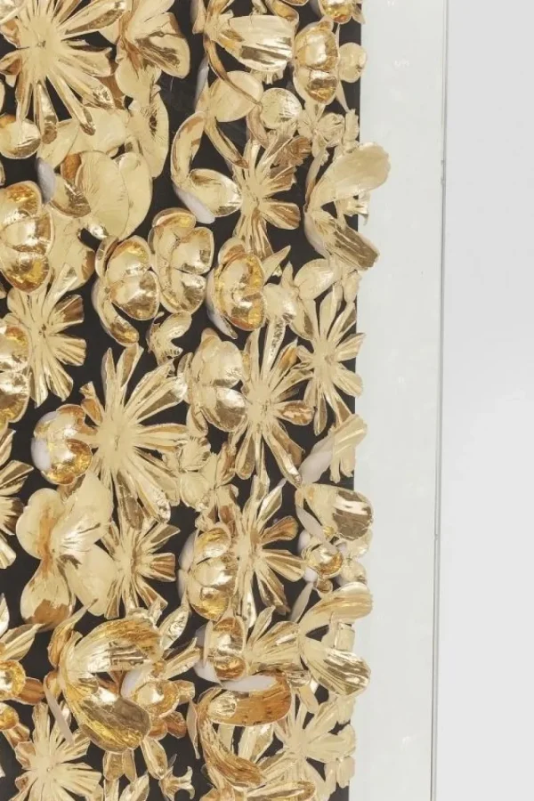 KARE Design Wanddecoratie Gold Flower 120x120cm