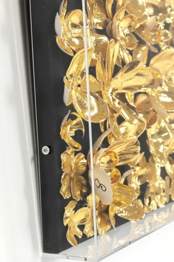 KARE Design Wanddecoratie Gold Flower 60x60cm