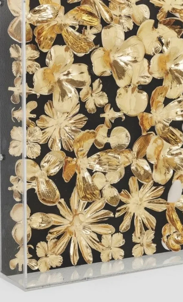 KARE Design Wanddecoratie Gold Flower 120x120cm