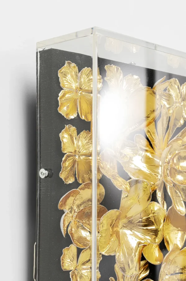 KARE Design Wanddecoratie Gold Flower 80x80cm