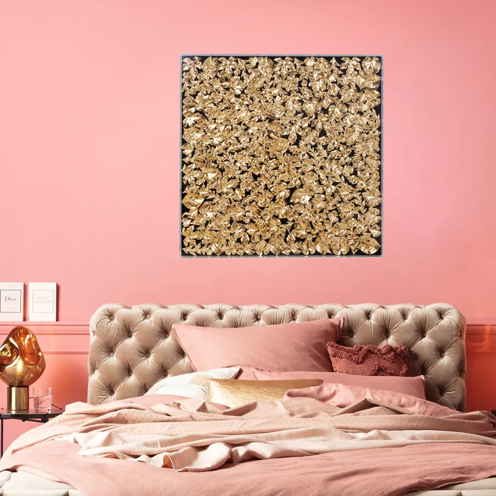 wanddecoratie_gold_leaf_xcm_0.webp KARE Design Wanddecoratie Gold Leaf 120x120cm