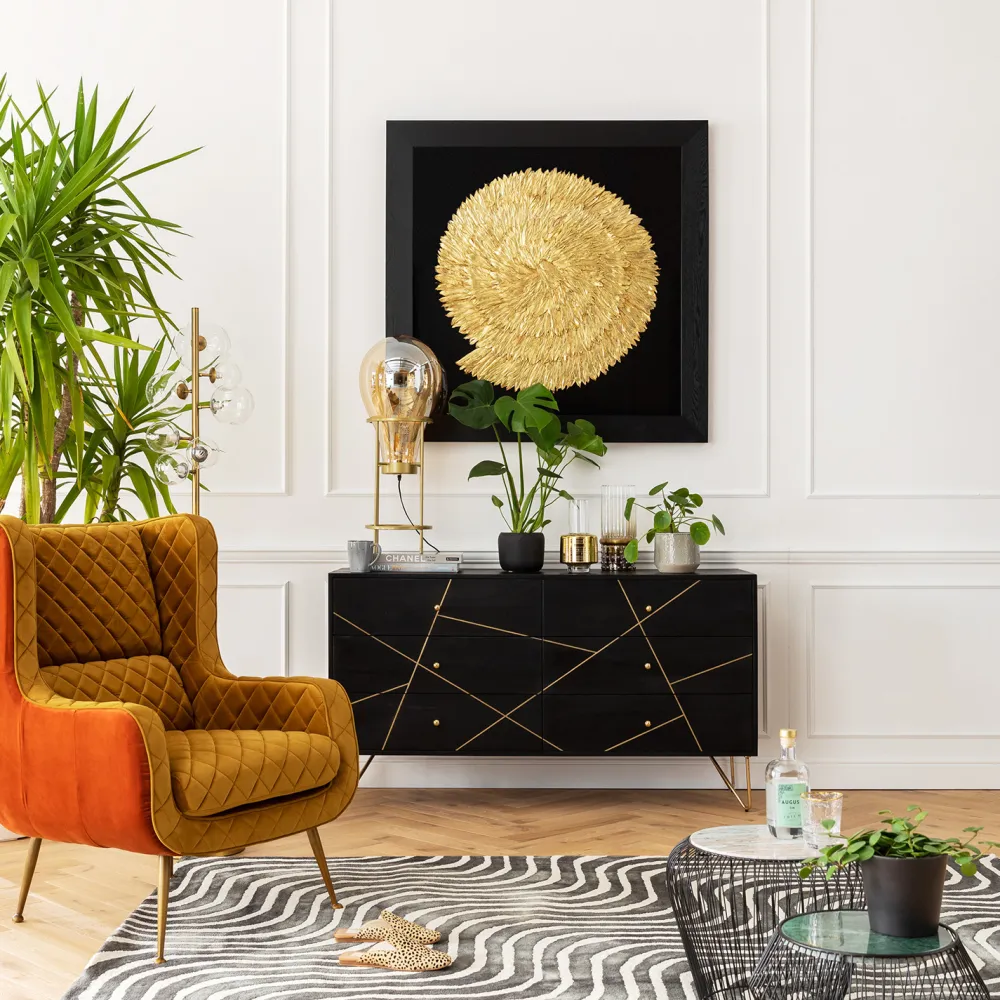 wanddecoratie_golden_snail_xcm_0.webp KARE Design Wanddecoratie Golden Snail 120x120cm