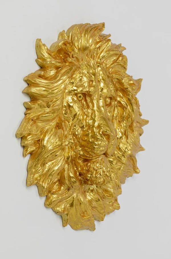 KARE Design Wanddecoratie Lion Head Gold 90x100cm