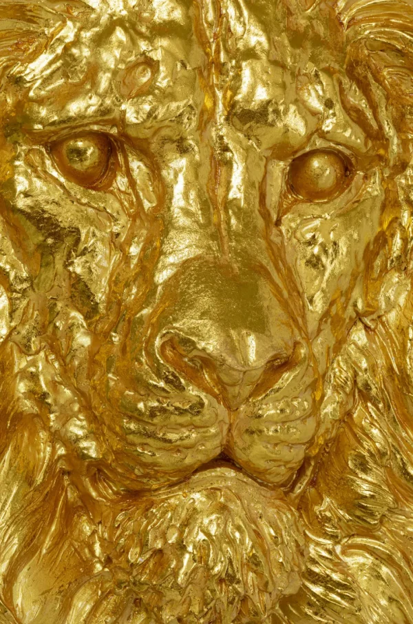 KARE Design Wanddecoratie Lion Head Gold 90x100cm