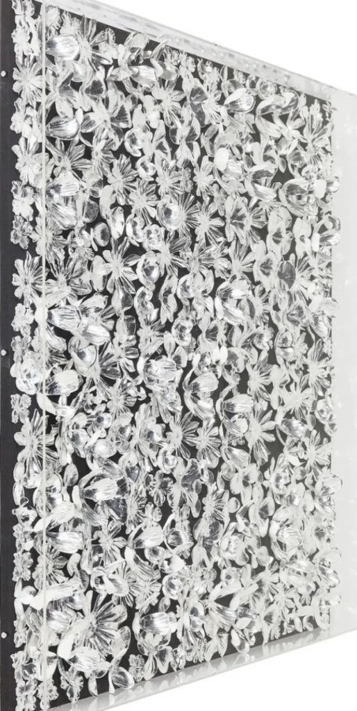 KARE Design Wanddecoratie Silver Flower 100x100cm