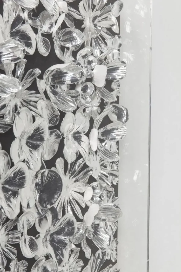KARE Design Wanddecoratie Silver Flower 100x100cm