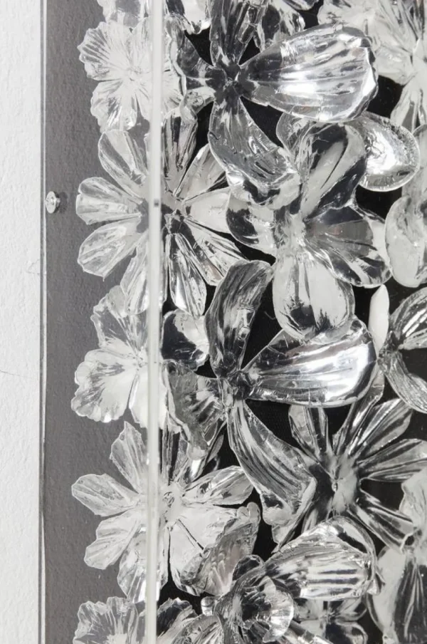 KARE Design Wanddecoratie Silver Flower 100x100cm