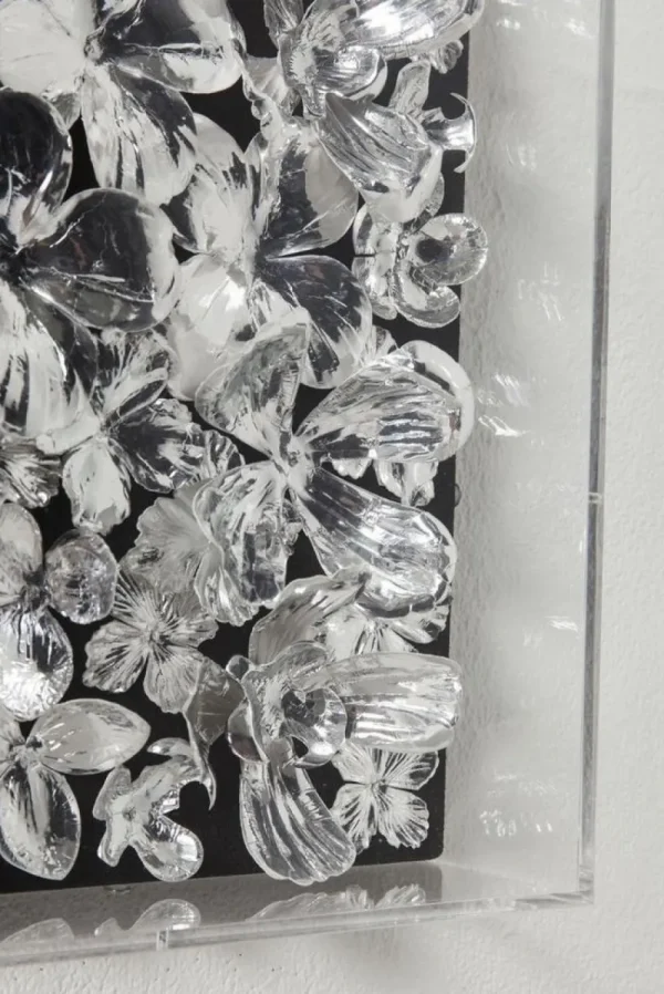 KARE Design Wanddecoratie Silver Flower 100x100cm