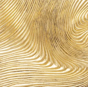 KARE Design Wanddecoratie Wave Gold (Set Van 2)