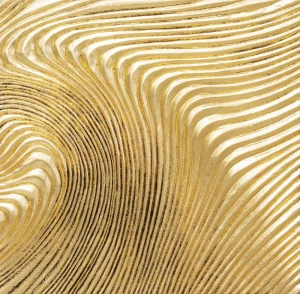 KARE Design Wanddecoratie Wave Gold (Set Van 2)