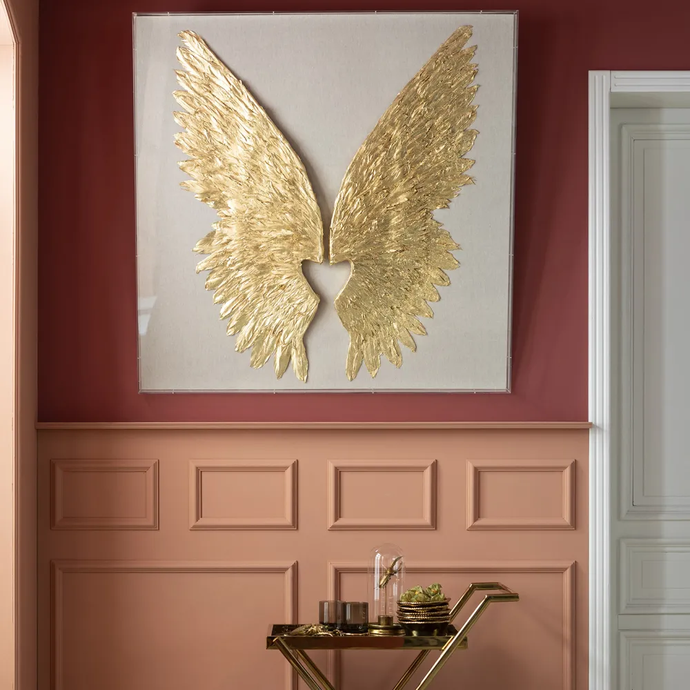 wanddecoratie_wings_goudwit_xcm_0.webp KARE Design Wanddecoratie Wings Goud-Wit 120x120cm