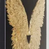 KARE Design Wanddecoratie Wings Goud-Zwart 120x120cm