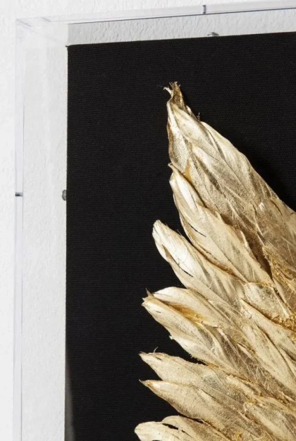 KARE Design Wanddecoratie Wings Goud-Zwart 120x120cm
