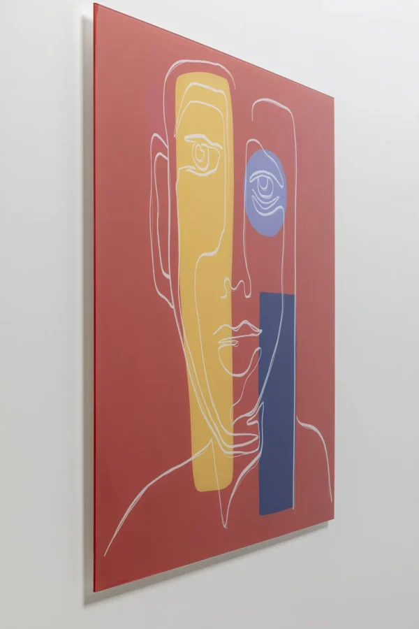 KARE Design Wandfoto Art Face Red 100x100cm