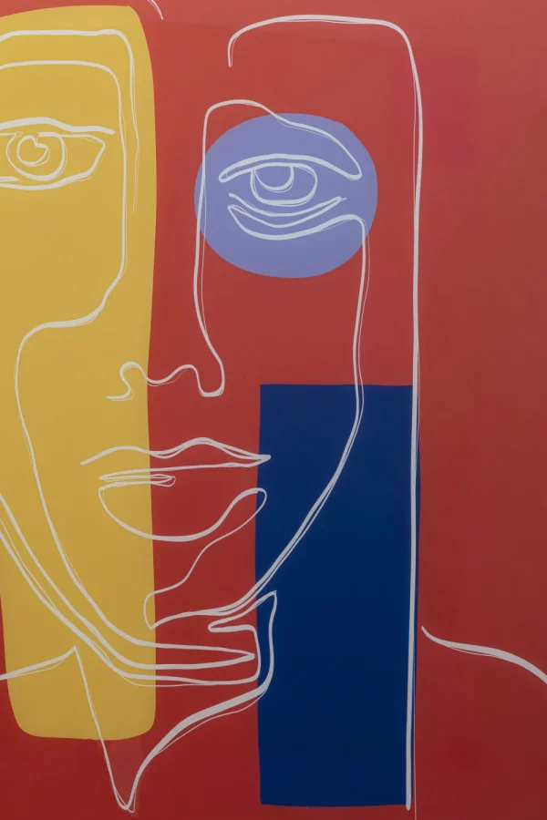 KARE Design Wandfoto Art Face Red 100x100cm