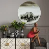 KARE Design Wandfoto Elephant Walk Ø120cm