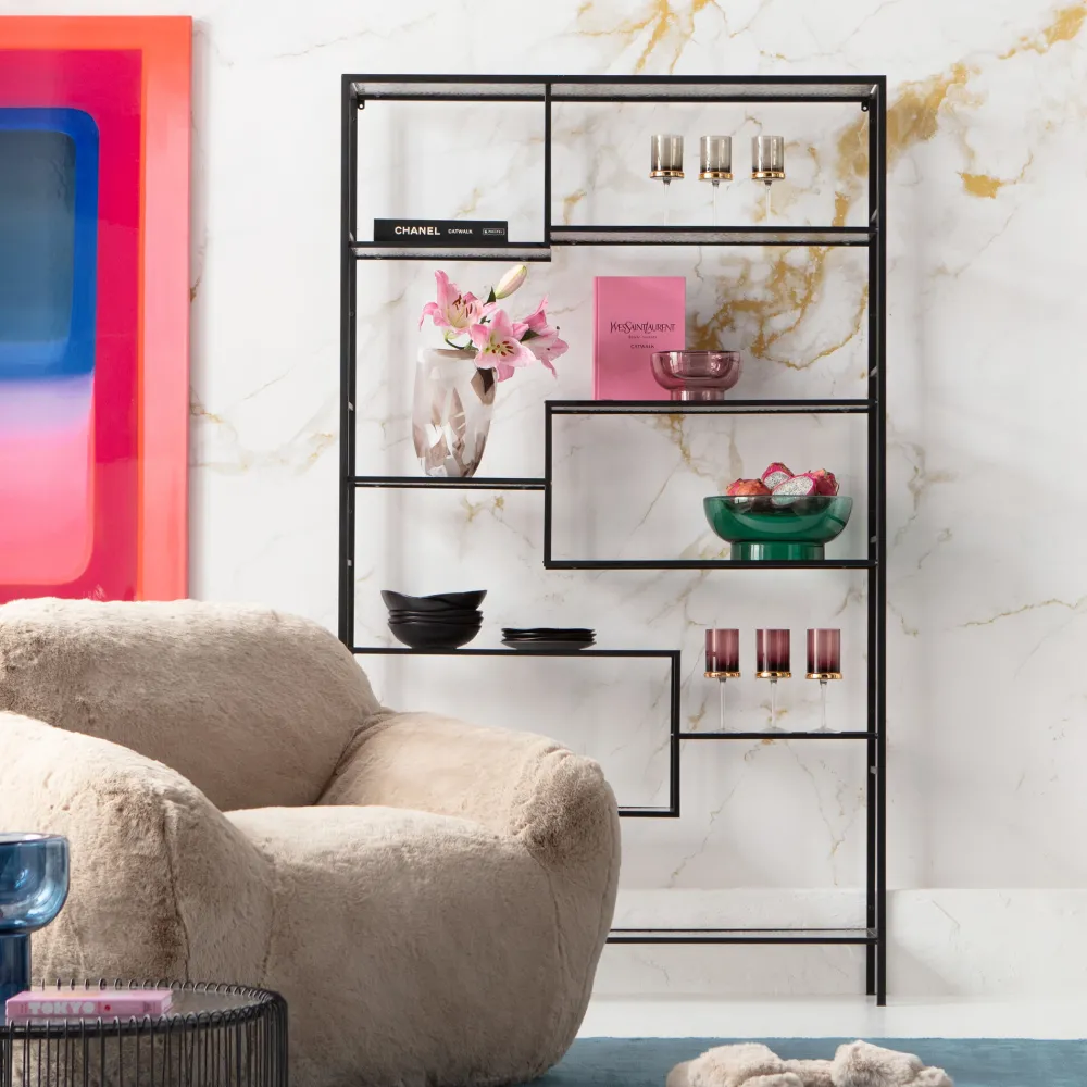 wandkast_loft_black_bubble_xcm_0.webp KARE Design Wandkast Loft Black Bubble 115x195cm