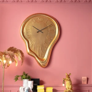 KARE Design Wandklok Big Drop Gold 92x127cm