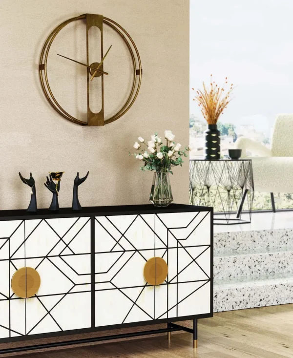 KARE Design Wandklok Clip Goud Ø60cm