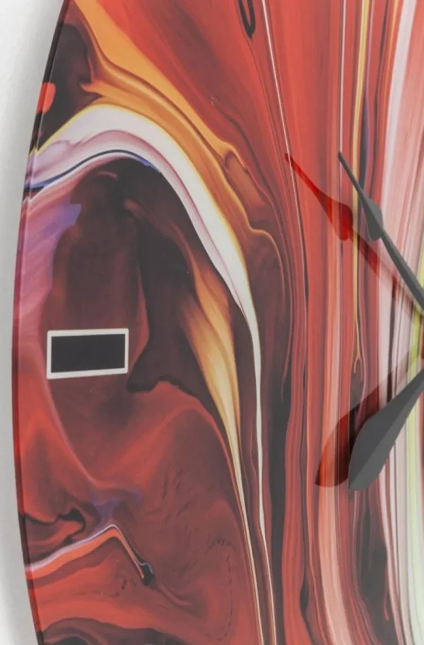 KARE Design Wandklok Glas Chaos Fire Ø80cm