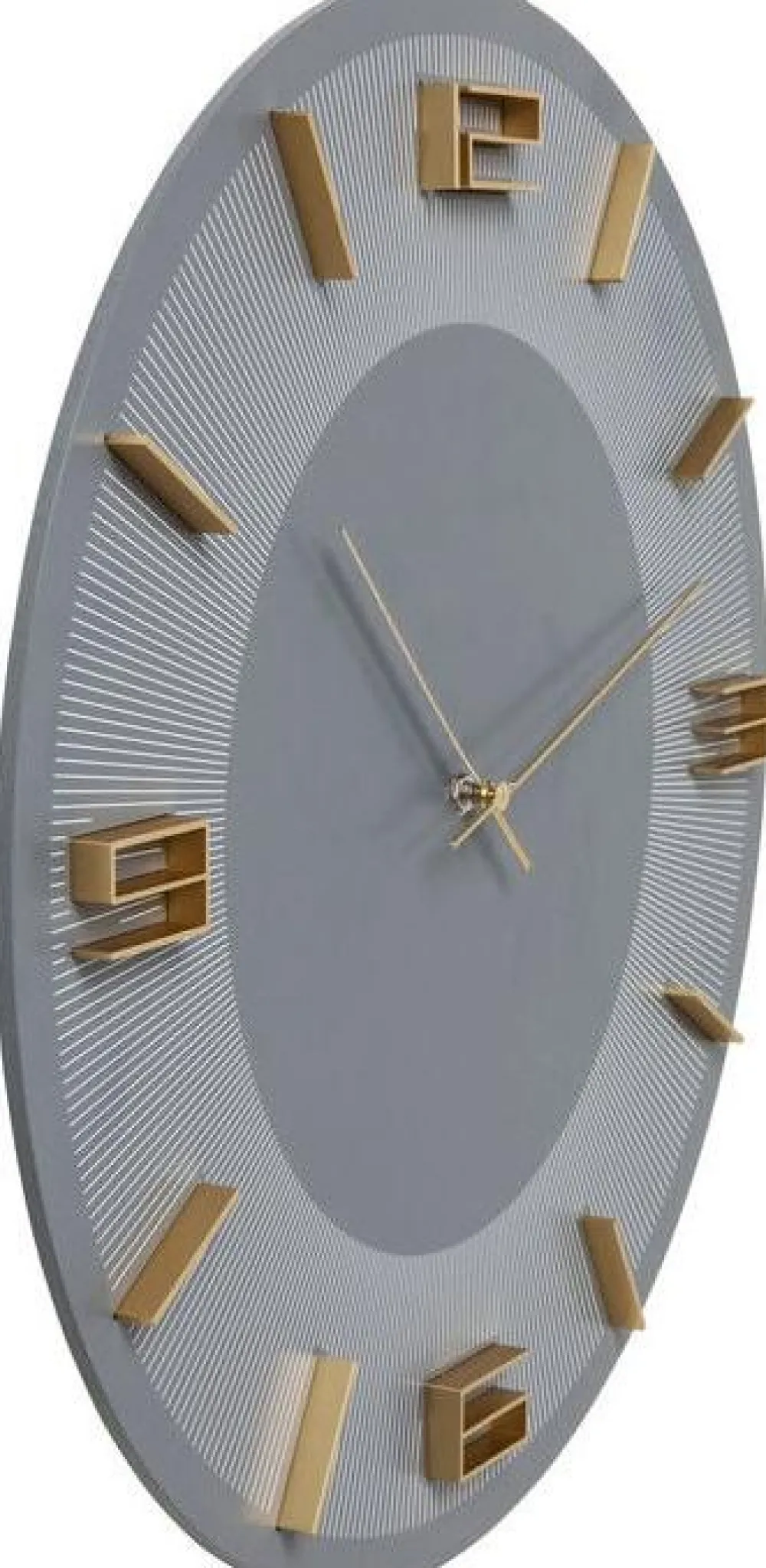 wandklok_leonardo_grijsgoud_1.webp KARE Design Wandklok Leonardo Grijs-Goud