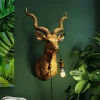 KARE Design Wandlamp Animal Goat Gold 45x74cm