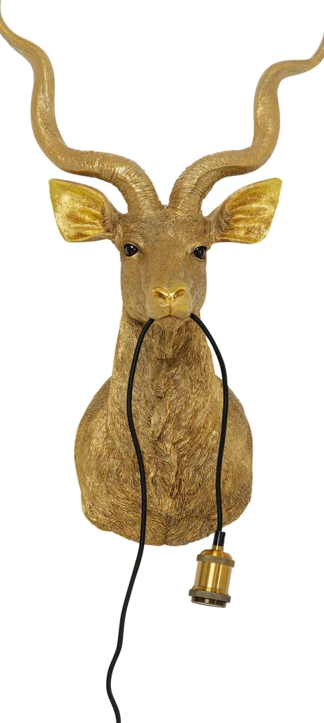 KARE Design Wandlamp Animal Goat Gold 45x74cm