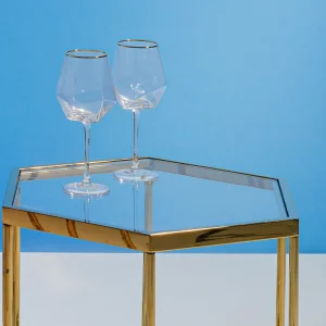 KARE Design Wijnglas Diamond Gouden Rand