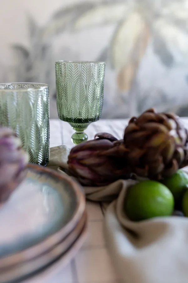 KARE Design Wijnglas Fogli Green