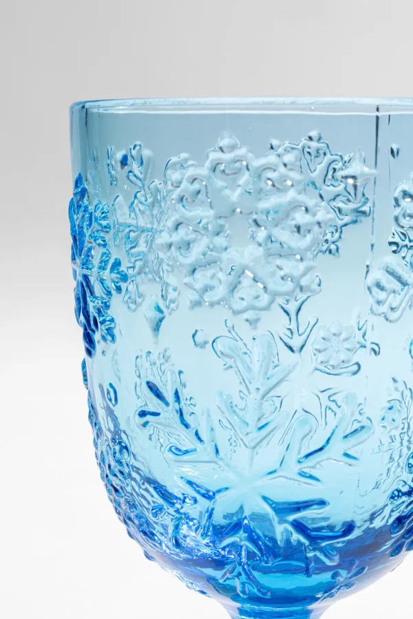 KARE Design Wijnglas Ice Flowers Blue