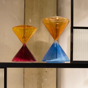 KARE Design Zandloper Blauw-Oranje 5 Minuten Ø13cm