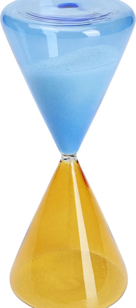 KARE Design Zandloper Blauw-Oranje 5 Minuten Ø7cm